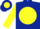 Silk - Dark Blue, Dark Blue 'T' on Yellow disc, Yellow Bars on Sleeves