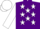 Silk - Purple, white stars, white sleeves, white cap