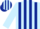 Silk - Light blue and Dark Blue stripes, Light Blue sleeves, Striped cap