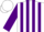 Silk - White, purple 'S', purple stripes on sleeves, white cap