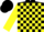 Silk - Black, yellow blocks on sleeves, black cap