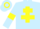 Silk - Light Blue, Yellow Cross of Lorraine and armlets, Yellow cap, Light Blue hoop