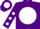 Silk - Purple, purple'PMB'on white disc, white spots on sleeves, purple and