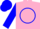 Silk - Hot pink, blue circle 'A' emblem and 'B' on back, blue sleeves, pink and blue cap