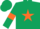 Silk - Dark Green, Orange star and armlets