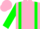 Silk - Pink, Kelly Green Braces and Shamrock, Green Bars on sleeves