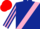 Silk - Dark Blue, Pink sash, striped sleeves, red cap