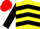 Silk - Yellow, black chevrons and sleeves, red cap