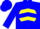Silk - Blue, Blue 'CWE' on Yellow disc, Blue Chevrons on Yellow Sleeve
