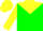 Silk - Green, Yellow Yoke and Sleeves, Yellow Cap
