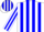 Silk - White, Blue Stripes, Blue