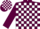 Silk - Maroon and white blocks, maroon sleeves, maroon and whit