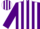 Silk - Purple, white 'EA' on red and white stripes on back, red, white and purple sleeves
