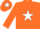 Silk - Orange, White star and star on cap