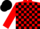 Silk - Red and Black Blocks, Black Cap