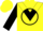 Silk - Yellow, black 'HH' in black circle, black chevron on sleeves