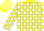Silk - Yellow, white ' B ', yellows blocks on white s