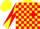 Silk - Yellow, Red Blocks, Yellow and Red Diagonally Quartered Sleeve