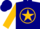 Silk - Navy blue, gold star circle on back, gold sleeves
