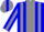 Silk - Blue, grey panels, grey coin stripe