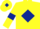 Silk - Yellow, Dark Blue diamond, armlets and diamond on cap