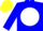 Silk - Blue, blue 'PJ' in white disc, yellow cap