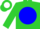 Silk - Lime Green, White  F on Blue disc