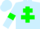 Silk - Light Blue, Green cross of Lorraine and armlets