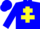 Silk - Blue, yellow cross of Lorraine, blue sleeves and cap
