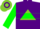 Silk - Purple, Apple Green Triangle, Green Hoop on Sleeves