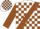 Silk - White, Brown Sash, Brown Blocks on Sleeves, White Ca