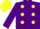 Silk - Purple, Yellow spots, Yellow cap