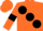Silk - Orange, large Black spots and armlets