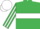 Silk - Emerald Green, White hoop, striped sleeves, White cap