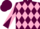 Silk - Maroon, Pink Diamonds, Maroon and Pink Diagonally Quartered sleeves
