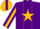 Silk - Purple, gold shooting star on back, gold shooting star and stripe on sleeve