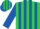 Silk - Lime Green and Royal Blue Stripes, Lime Sleeves