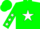 Silk - Green, Green K in White Star, White Stars on Sleeves