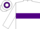 Silk - White, with purple chevon, purple hoop on white sleeves, purpl