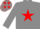 Silk - Grey, Red star and stars on cap
