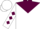 Silk - WHITE, Maroon Yoke and Maroon Diamonds on Slvs