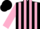 Silk - Black,pink stripes,pink stripes on sleeves, black cap