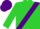 Silk - LIME GREEN, purple sash, purple cap