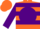 Silk - Orange, Purple disc, Orange 'KRS', Purple Hoops on Sleeves, Pur