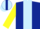 Silk - Dark Blue, Light Blue stripe, Yellow sleeves