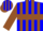 Silk - Blue, Brown Hoop, Brown Stripes on Sleeves