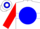 Silk - White, white 'GL' in blue disc, blue hoop on red sleeves, red, white and blu