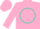 Silk - Pink, Turquoise 'H' in Circle, Turquoise Crosses, Pink