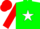 Silk - Green, White Star, Red Sleeves and Cap
