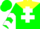 Silk - Green, Yellow Yoke, White Cross Of Lorraine, White Chevrons on Sle